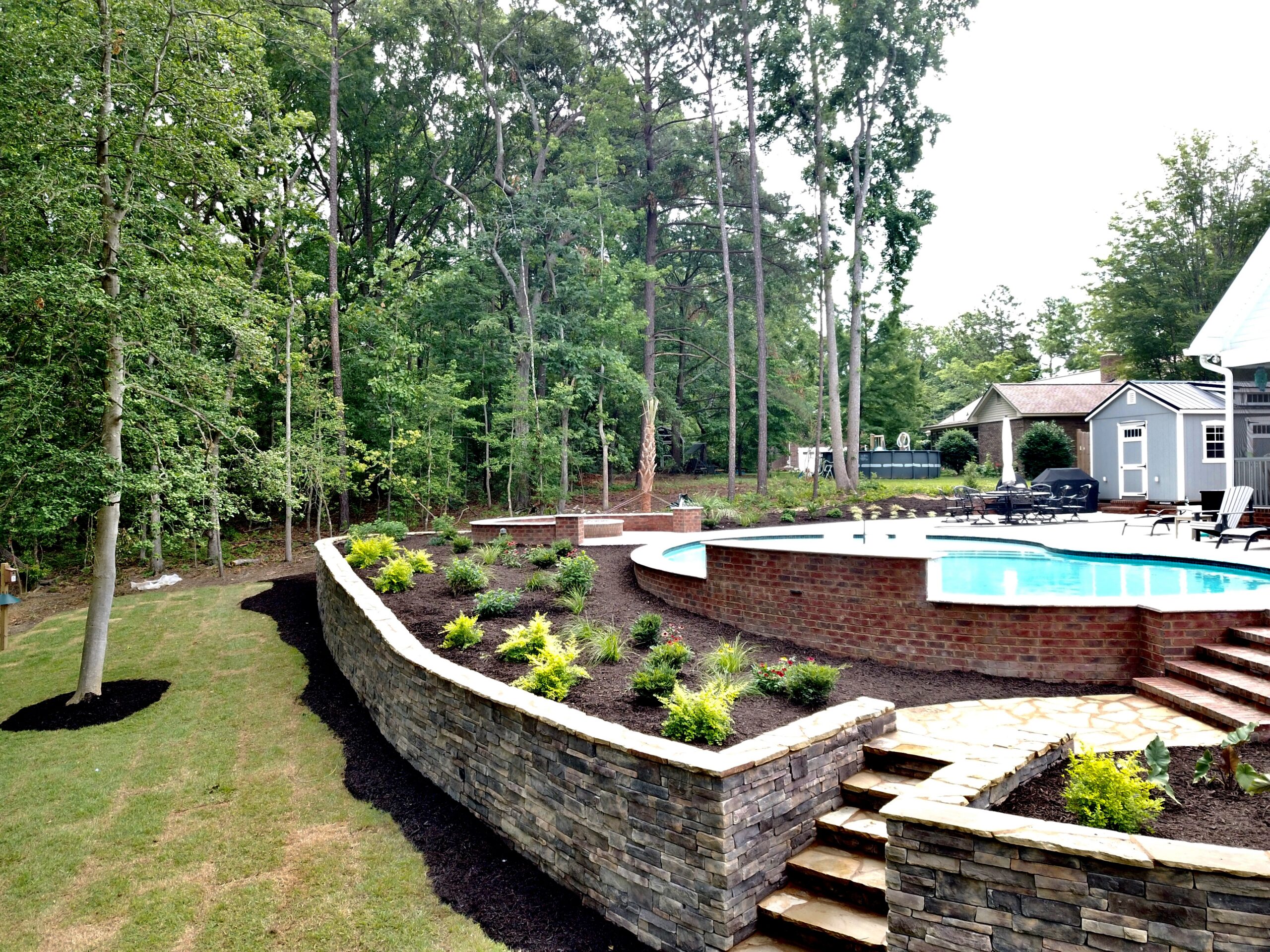 Pool with Wall